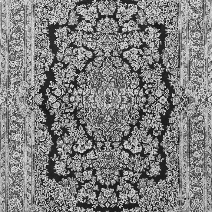 Serging Thickness of Machine Washable Persian Gray Traditional Rug, wshtr3508gry