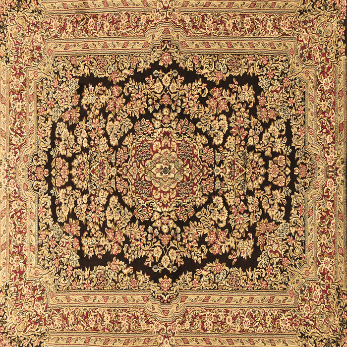 Square Machine Washable Persian Brown Traditional Rug, wshtr3508brn