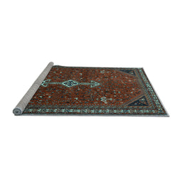 Sideview of Machine Washable Persian Light Blue Traditional Rug, wshtr3509lblu