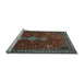 Sideview of Machine Washable Persian Light Blue Traditional Rug, wshtr3509lblu