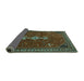 Sideview of Persian Turquoise Traditional Rug, tr3509turq