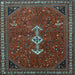 Square Persian Light Blue Traditional Rug, tr3509lblu