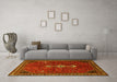 Machine Washable Persian Yellow Traditional Rug in a Living Room, wshtr3509yw