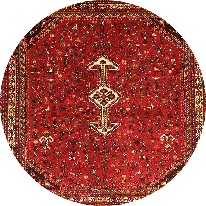 Square Persian Orange Traditional Rug, tr3509org