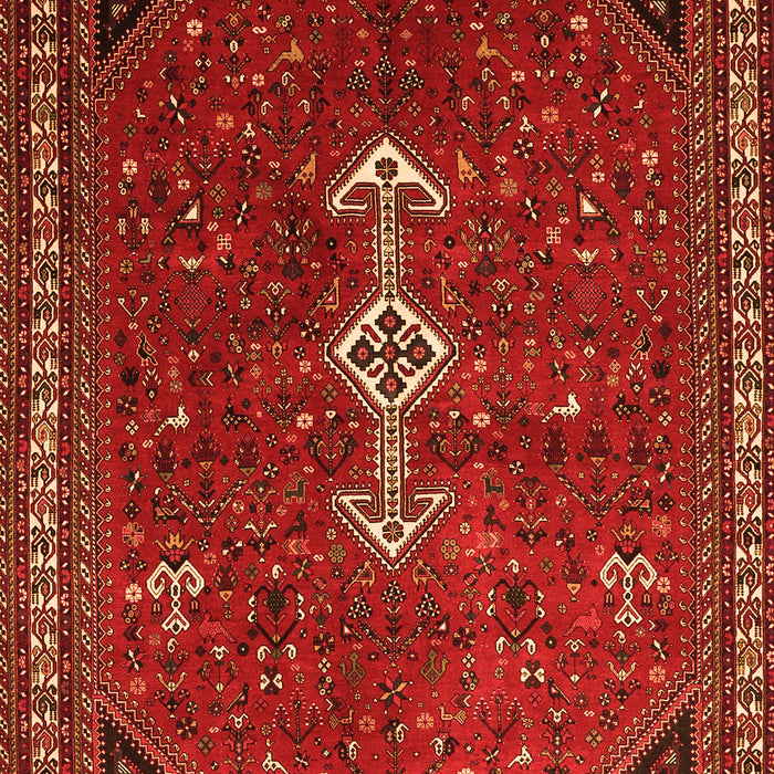Serging Thickness of Machine Washable Persian Orange Traditional Area Rugs, wshtr3509org