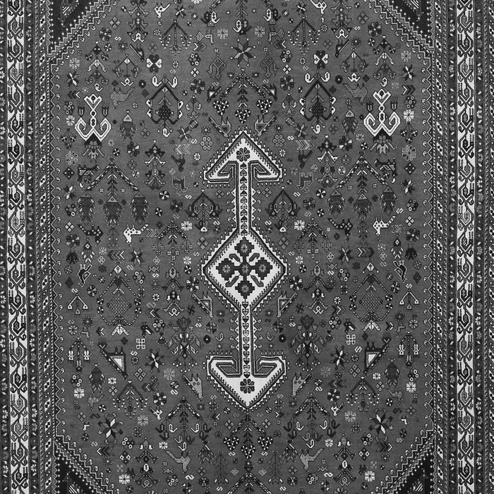 Serging Thickness of Machine Washable Persian Gray Traditional Rug, wshtr3509gry