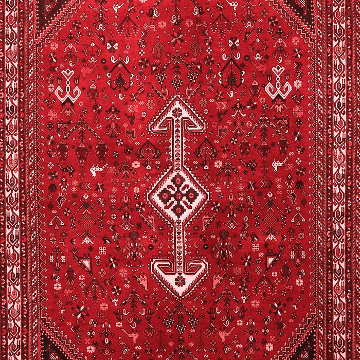 Machine Washable Persian Red Traditional Rug, wshtr3509red