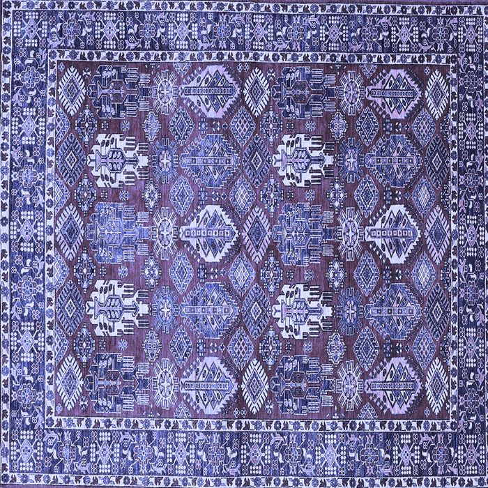 Square Persian Blue Traditional Rug, tr350blu