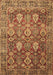 Machine Washable Persian Brown Traditional Rug, wshtr350brn