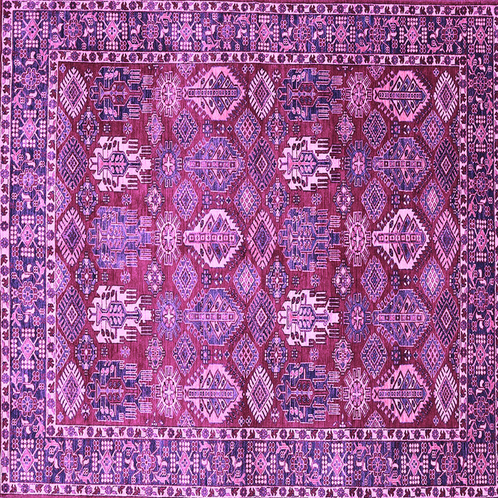 Square Machine Washable Persian Purple Traditional Area Rugs, wshtr350pur