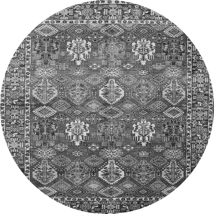 Machine Washable Persian Gray Traditional Rug, wshtr350gry