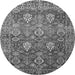 Machine Washable Persian Gray Traditional Rug, wshtr350gry