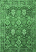 Machine Washable Persian Emerald Green Traditional Area Rugs, wshtr350emgrn