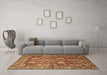 Machine Washable Persian Brown Traditional Rug in a Living Room,, wshtr350brn