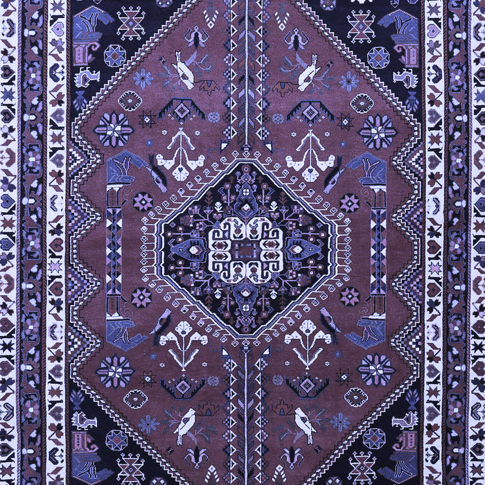 Machine Washable Medallion Blue Traditional Rug, wshtr3510blu