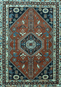 Medallion Light Blue Traditional Rug, tr3510lblu