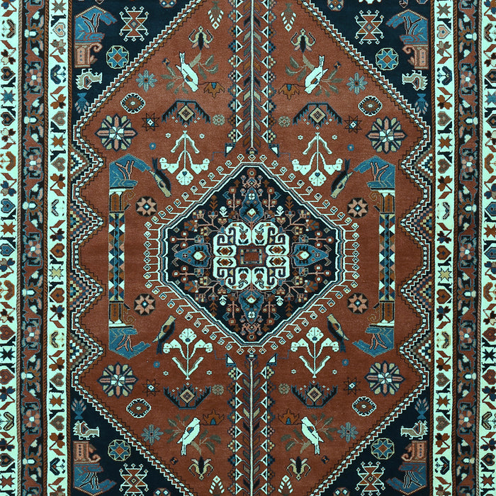 Medallion Light Blue Traditional Rug, tr3510lblu