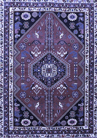 Medallion Blue Traditional Rug, tr3510blu