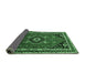 Sideview of Medallion Emerald Green Traditional Rug, tr3510emgrn