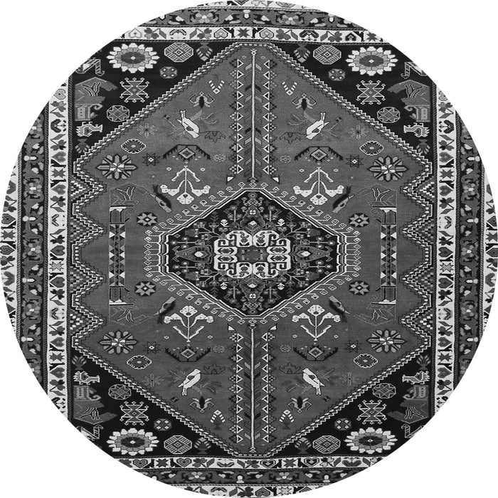 Square Medallion Gray Traditional Rug, tr3510gry