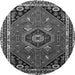 Square Medallion Gray Traditional Rug, tr3510gry