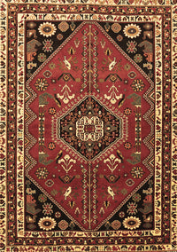 Medallion Brown Traditional Rug, tr3510brn