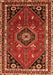 Serging Thickness of Machine Washable Medallion Orange Traditional Area Rugs, wshtr3510org