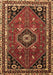 Machine Washable Medallion Brown Traditional Rug, wshtr3510brn