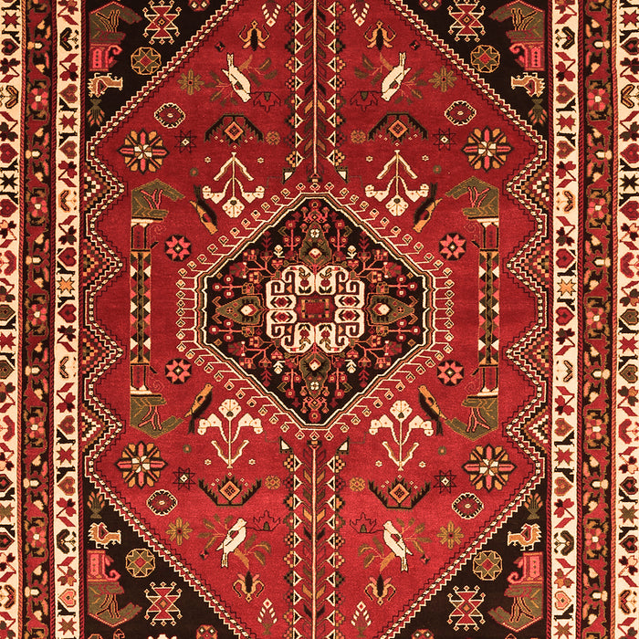 Medallion Orange Traditional Rug, tr3510org