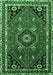 Medallion Emerald Green Traditional Rug, tr3510emgrn