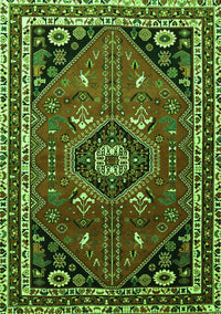 Medallion Green Traditional Rug, tr3510grn