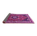 Sideview of Medallion Purple Traditional Rug, tr3510pur