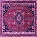 Square Medallion Purple Traditional Rug, tr3510pur