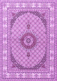 Medallion Purple Traditional Rug, tr3511pur