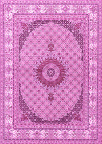 Medallion Pink Traditional Rug, tr3511pnk