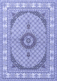 Medallion Blue Traditional Rug, tr3511blu