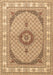 Medallion Brown Traditional Rug, tr3511brn