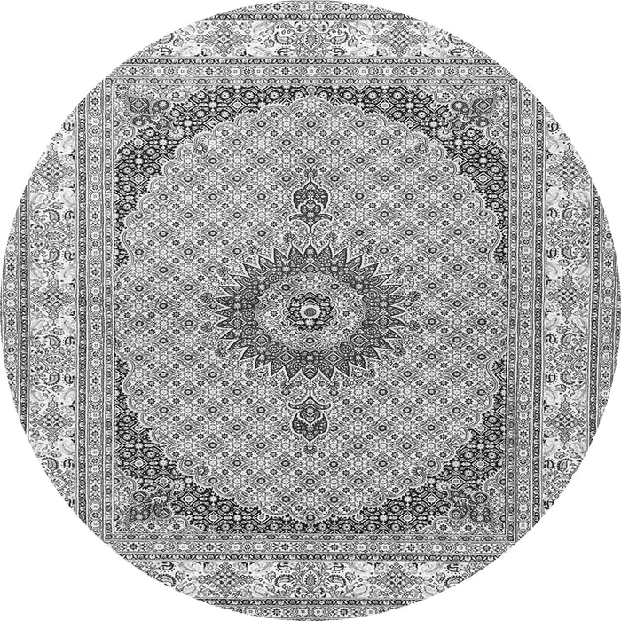 Square Medallion Gray Traditional Rug, tr3511gry