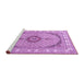 Sideview of Machine Washable Medallion Purple Traditional Area Rugs, wshtr3511pur