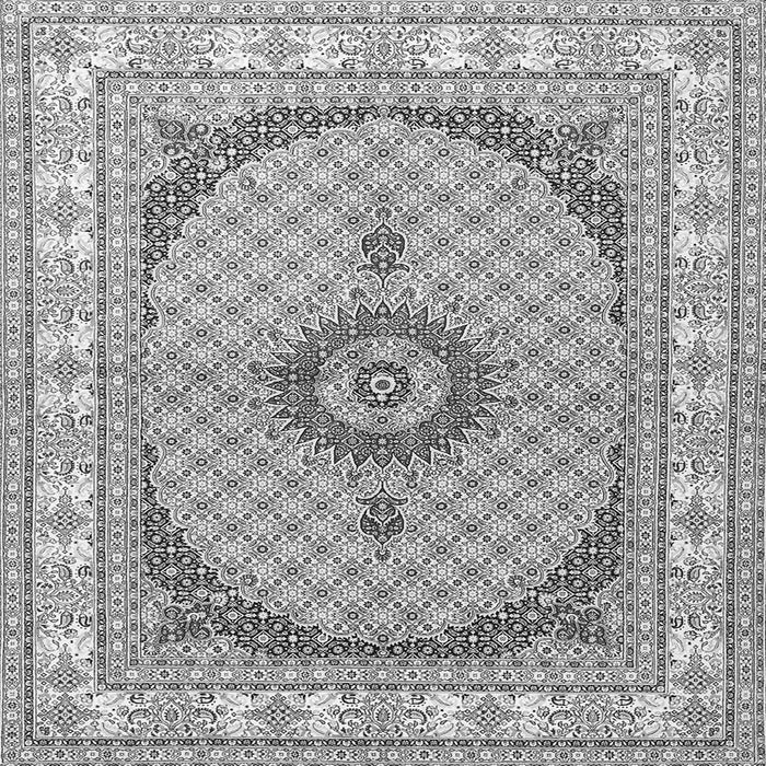 Serging Thickness of Medallion Gray Traditional Rug, tr3511gry