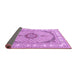 Sideview of Medallion Purple Traditional Rug, tr3511pur