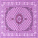 Square Medallion Purple Traditional Rug, tr3511pur