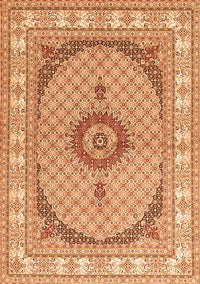 Medallion Orange Traditional Rug, tr3511org