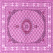 Square Medallion Pink Traditional Rug, tr3511pnk