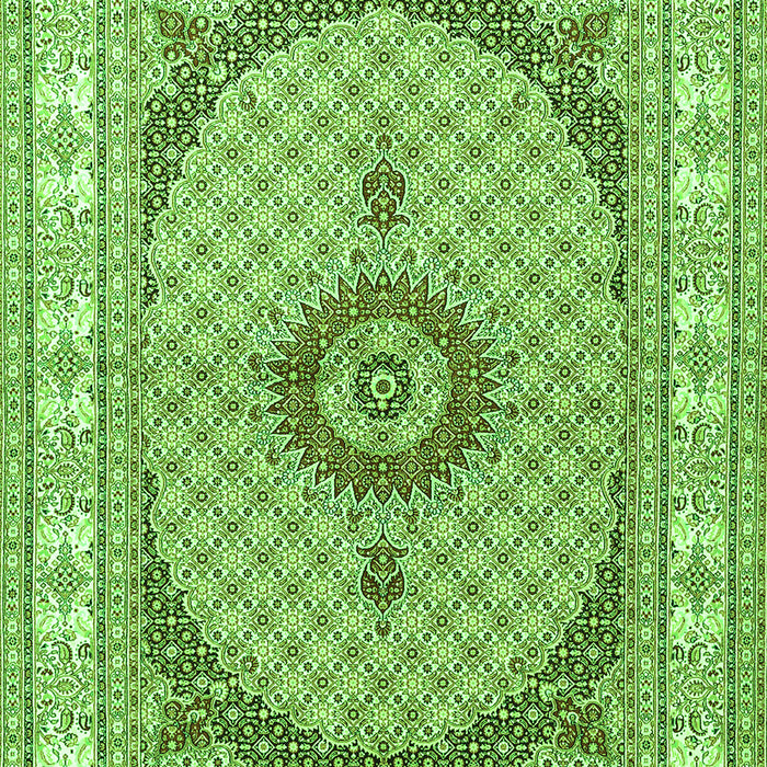 Medallion Green Traditional Rug, tr3511grn