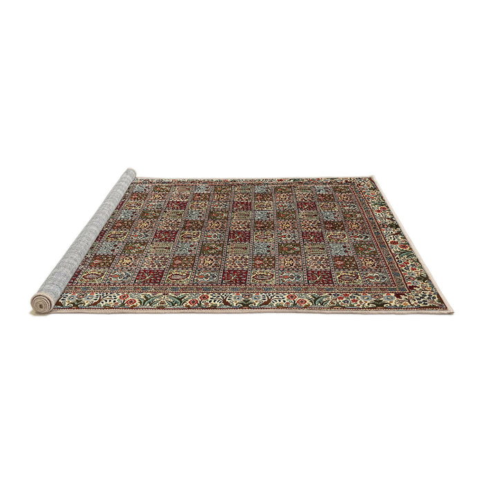 Sideview of Machine Washable Traditional Light French Beige Brown Rug, wshtr3512