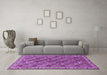 Machine Washable Persian Purple Traditional Area Rugs in a Living Room, wshtr3512pur