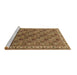 Sideview of Machine Washable Persian Brown Traditional Rug, wshtr3512brn