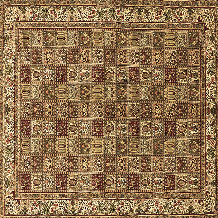 Square Machine Washable Persian Brown Traditional Rug, wshtr3512brn