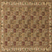 Square Machine Washable Persian Brown Traditional Rug, wshtr3512brn